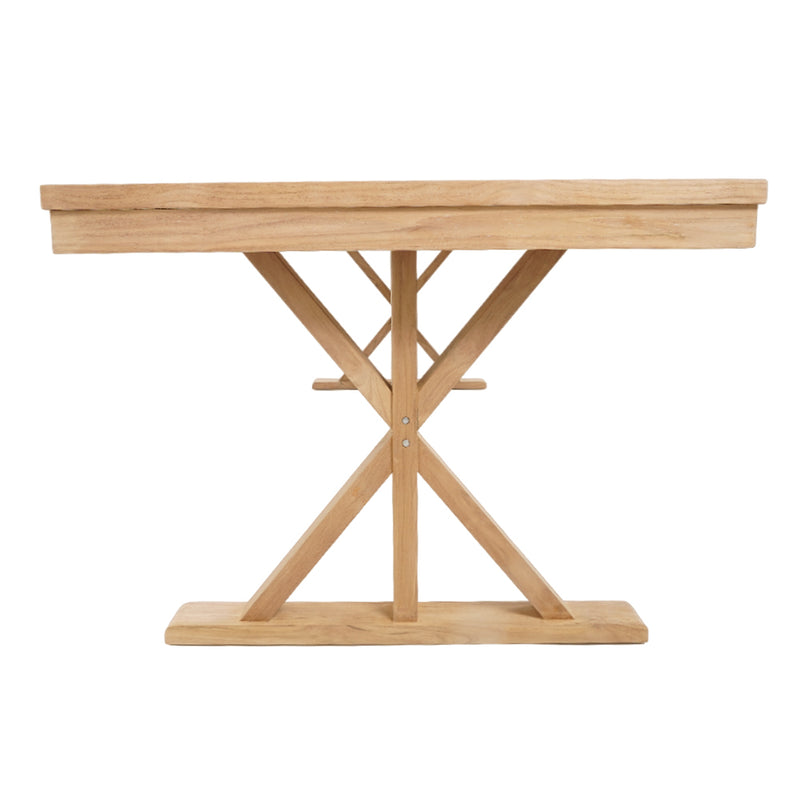 Darlington Outdoor 2.5m Teak Timber Dining Set with Benches