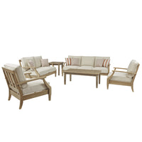 Dakota Outdoor Timber 3+2+1+1 Lounge Set with Coffee Table & Side Table