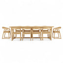 Kingscliff 10 Seater Rectangle Indoor Timber Dining Table and Chairs Setting