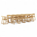 Kingscliff 10 Seater Rectangle Indoor Timber Dining Table and Chairs Setting