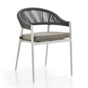 Southport Outdoor 2.17m Aluminium and Ceramic Table with 8 Finley Rope Chair