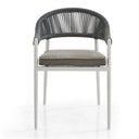 Southport Outdoor 2.17m Aluminium and Ceramic Table with 8 Finley Rope Chair