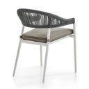 Southport Outdoor 2.17m Aluminium and Ceramic Table with 8 Finley Rope Chair