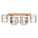 Florida 2.2m Outdoor Aluminium Dining Table with 6x Chairs