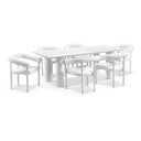 Florida 2.2m Outdoor Aluminium Dining Table with 6x Chairs