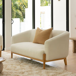 Fraser Indoor 2 seater Plush Fabric Sofa Lounge