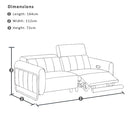 Fremantle Indoor 2 seater Leather Recliner Sofa Lounge