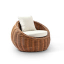 Newport Outdoor Wicker Lounge Arm Chair in Golden Brown