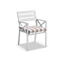 Hugo Outdoor 4 Seater Square Ceramic and Aluminium Dining Table with Kansas Chairs in Sunbrella