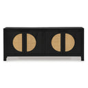 Hendrix Indoor Timber And Rattan Buffet Sideboard