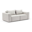 Henley Outdoor 2 Seater Fabric and Aluminium Lounge