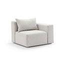 Henley Outdoor Fabric and Aluminium Modular Chaise Lounge