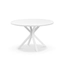 Houston Outdoor 1.2m Round Aluminium Dining Setting with 4 Santorini Chairs
