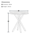 Houston Outdoor 90cm Round Aluminium Bar Table