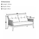 Hugo 2 Seater Outdoor Aluminium and Rope Lounge