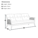 Hugo 3 Seater Outdoor Aluminium and Rope lounge