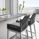 Hugo Outdoor Aluminium and Rope Bar Stool