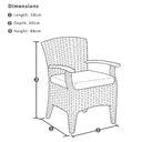 Solomon 1.5m Round Outdoor Teak Timber Table with Kai wicker Chairs