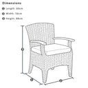 Waverley 2.6m Indoor Outdoor Concrete Look Dining Set With 8 Kai Wicker Chairs