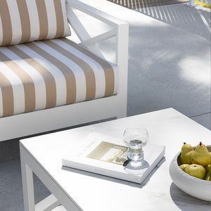 Kansas 1 seater Outdoor Aluminium Lounge in Sunbrella