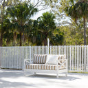 Kansas 2 seater Outdoor Aluminium Lounge in Sunbrella