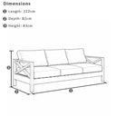 Kansas 3+2+1 Seater Outdoor Light Oak Timber Look Aluminium Lounge Set with Coffee Table