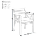 Houston Outdoor 1.5m Round Aluminium Dining Setting with 6 Kansas Chairs in Sunbrella