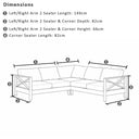 Kansas Package A - Outdoor Aluminium Corner Modular Lounge Set with Coffee Table