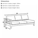 Kansas Package C - Outdoor Aluminium Corner Modular Lounge Set with Coffee Table