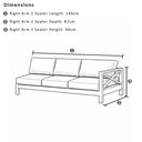 Kansas Package C - Outdoor Aluminium Corner Modular Lounge Set with Coffee Table