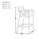 Kansas Outdoor Aluminium Bar Stool in Charcoal