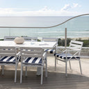 Kansas Outdoor Ceramic 3m Aluminium Dining Table with 10 Chairs Setting