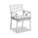 Santorini 2.5m Outdoor Rectangle Aluminium Dining Table with 8 Kansas Chairs