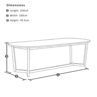 Kingscliff 2.5m Rectangle Indoor Timber Dining Table