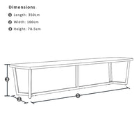 Kingscliff 12 Seater Rectangle Indoor Timber Dining Table and Chairs Setting