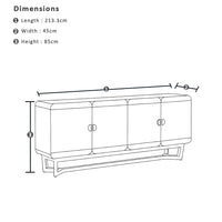 Kingscliff Indoor Timber Buffet Sideboard