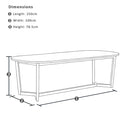 Kingscliff 8 Seater Rectangle Indoor Timber Dining Table And Chairs Setting