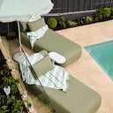 Norfolk Outdoor Aluminium Single Sun Lounge Set with Side Table
