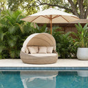 Large Newport - Wicker Outdoor Day Bed with Canopy