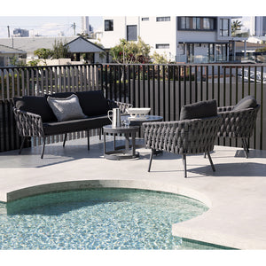 Lismore 3+1+1 Seater Outdoor Aluminium and Rope Lounge Set