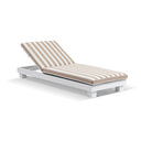 Santorini Aluminium Sun Lounge in White with Sunbrella® cushion