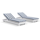 Santorini Aluminium Sun Lounge Set in White