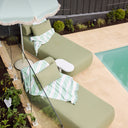 Norfolk Outdoor Aluminium Double and Single Sun Lounge Set with Side Tables Package