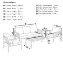 Mornington Outdoor 3+1+1 Lounge Setting with Coffee Table and Side Table