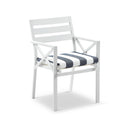 Santorini 1.8m Outdoor Rectangle Aluminium Dining Table With 6 Kansas Chairs
