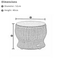 Plantation Outdoor Wicker Patio Balcony Set with Side Table
