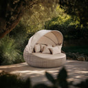 Large Newport - Wicker Outdoor Day Bed with Canopy