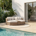 Noosa - In Half Round Wicker - 4 Pc Day Bed