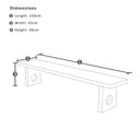 Norah Indoor 2.3m Timber Bench Seat