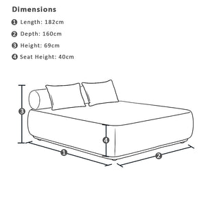 Norfolk Outdoor Aluminium Double and Single Sun Lounge Set with Side Tables Package